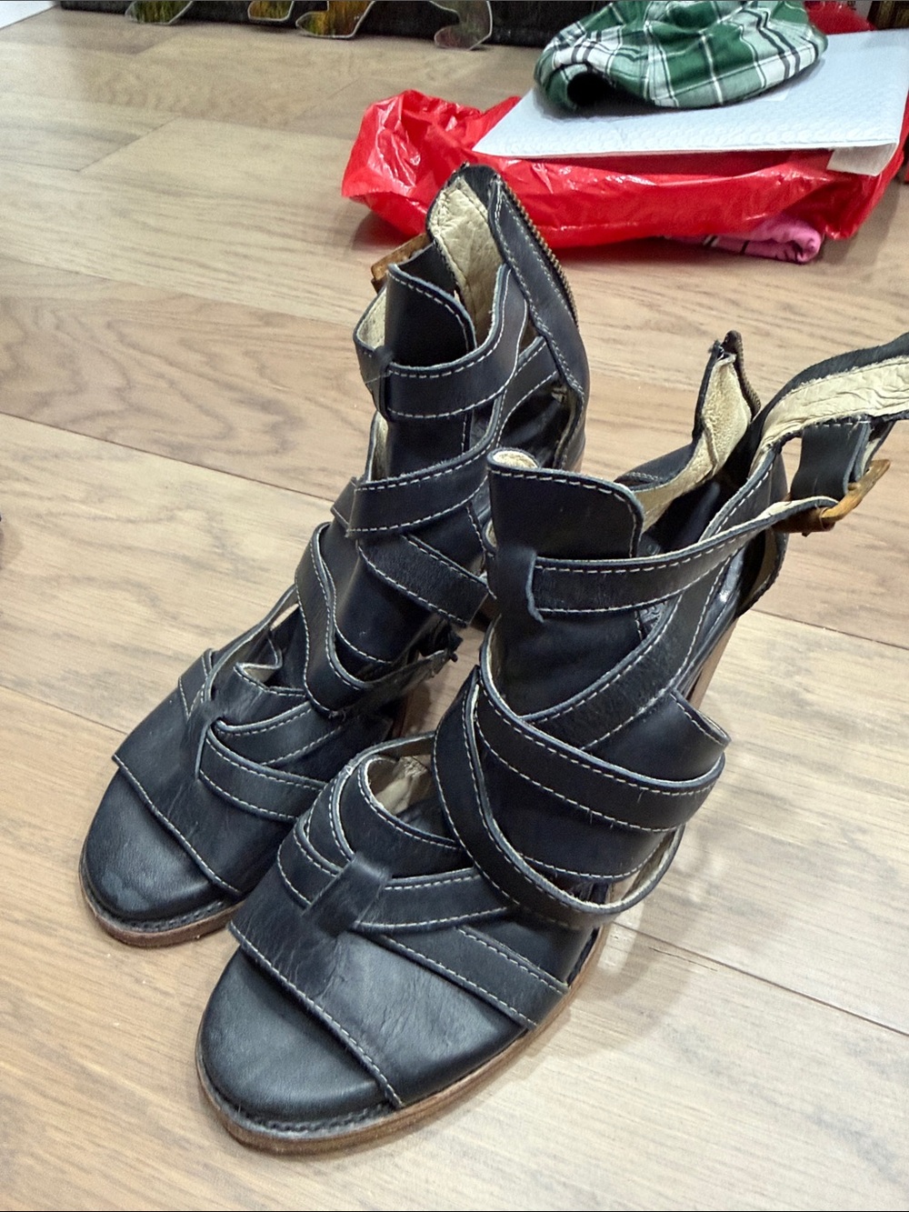 Freebird by Steven Black Strappy Gladiator Heels